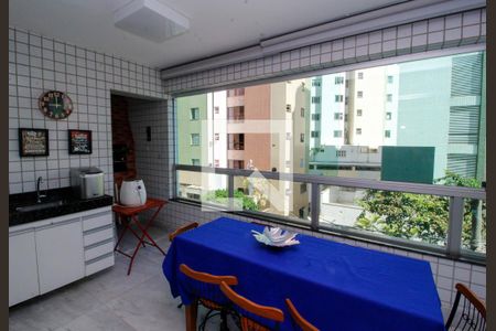 Varanda Goumert de apartamento à venda com 4 quartos, 145m² em União, Belo Horizonte