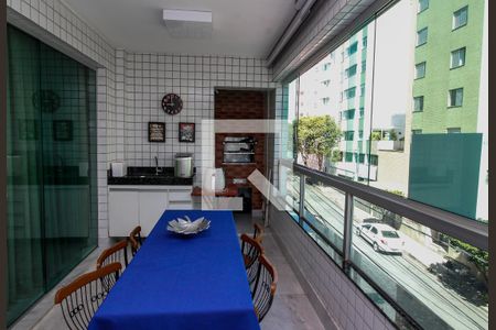 Varanda Goumert de apartamento à venda com 4 quartos, 145m² em União, Belo Horizonte