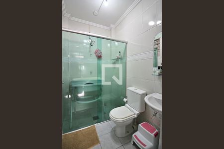 Banheiro do Quarto 1 - Suíte de apartamento à venda com 3 quartos, 96m² em Vila Caminho do Mar, São Bernardo do Campo