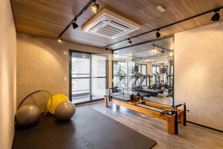 Área comum - Academia de kitnet/studio à venda com 1 quarto, 27m² em Pinheiros, São Paulo