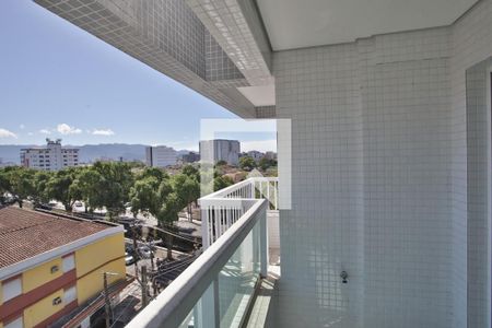 Varanda da Sala de Estar e Jantar de apartamento para alugar com 1 quarto, 49m² em Vila Matias, Santos