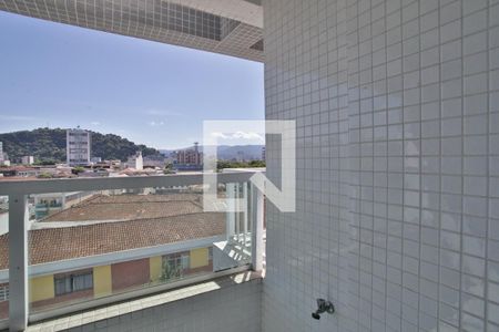 Varanda da Sala de Estar e Jantar de apartamento para alugar com 1 quarto, 49m² em Vila Matias, Santos