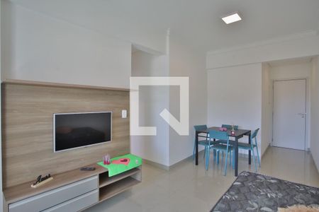 Sala de Estar e Jantar de apartamento para alugar com 1 quarto, 49m² em Vila Matias, Santos