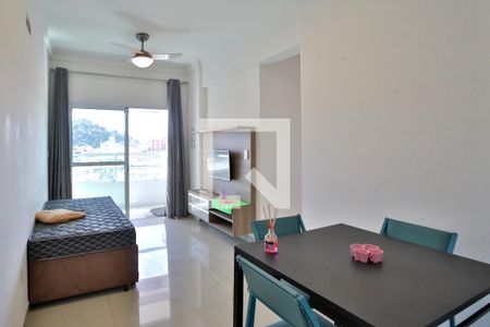 Sala de Estar e Jantar de apartamento para alugar com 1 quarto, 49m² em Vila Matias, Santos