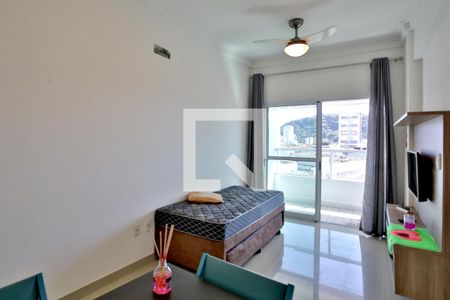 Sala de Estar e Jantar de apartamento para alugar com 1 quarto, 49m² em Vila Matias, Santos