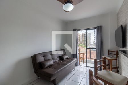 Sala de apartamento para alugar com 1 quarto, 45m² em Caiçara, Praia Grande