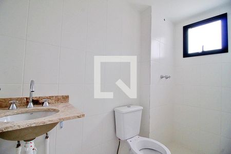Banheiro da Suíte de apartamento à venda com 2 quartos, 48m² em Vila Curuca, Santo André