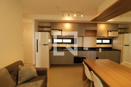 Sala e Cozinha de apartamento à venda com 2 quartos, 45m² em Vila Valparaíso, Santo André