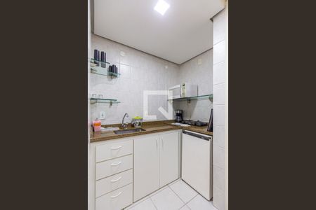 Sala e Cozinha de apartamento à venda com 1 quarto, 41m² em Centro, Santo André