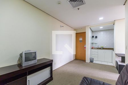 Sala e Cozinha de apartamento à venda com 1 quarto, 41m² em Centro, Santo André