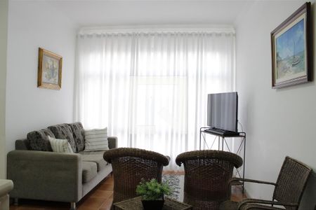 Sala de apartamento para alugar com 2 quartos, 65m² em Jardim Três Marias, Guarujá