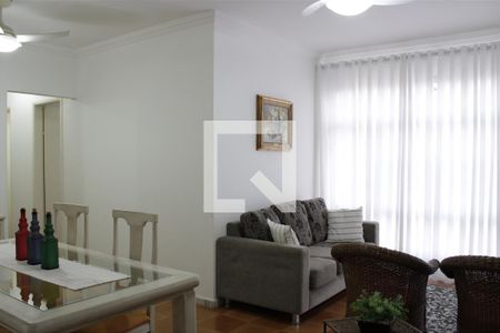 Sala de apartamento para alugar com 2 quartos, 65m² em Jardim Três Marias, Guarujá