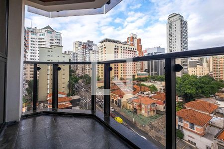 Sala/Cozinha - Varanda de apartamento à venda com 1 quarto, 42m² em Jardim Paulista, São Paulo