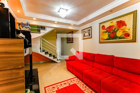 Sala de casa de condomínio à venda com 4 quartos, 183m² em  Parque São Vicente, Santo André