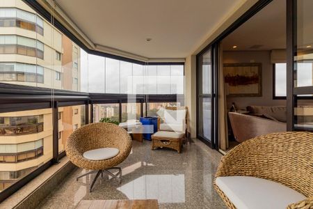 Varanda da Sala de apartamento para alugar com 3 quartos, 200m² em Vila Andrade, São Paulo