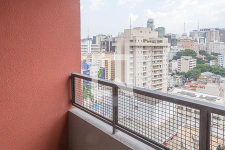 Varanda da Sala  de apartamento para alugar com 1 quarto, 33m² em Consolação, São Paulo