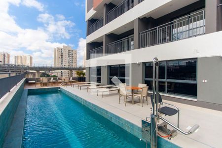 Área comum - Piscina de apartamento para alugar com 1 quarto, 28m² em Jardim Independência (são Paulo), São Paulo