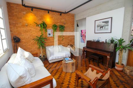 Sala de Estar de apartamento à venda com 3 quartos, 142m² em Laranjeiras, Rio de Janeiro