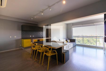 Sala de apartamento para alugar com 1 quarto, 65m² em Brooklin Paulista, São Paulo