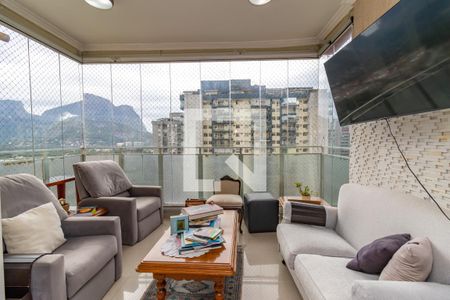 Varanda da Sala de apartamento para alugar com 1 quarto, 80m² em Barra da Tijuca, Rio de Janeiro