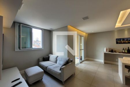 sala de estar de apartamento à venda com 2 quartos, 69m² em Vila das Mercês, São Paulo