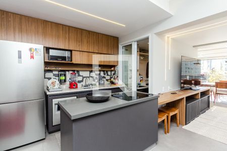 Sala/Cozinha de apartamento à venda com 1 quarto, 90m² em Vila Olímpia, São Paulo