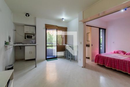 Sala/Cozinha de apartamento à venda com 1 quarto, 32m² em Vila Suzana, São Paulo