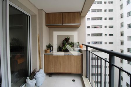 Varanda da sala - Churrasqueira  de apartamento à venda com 2 quartos, 69m² em Vila Pompéia, São Paulo