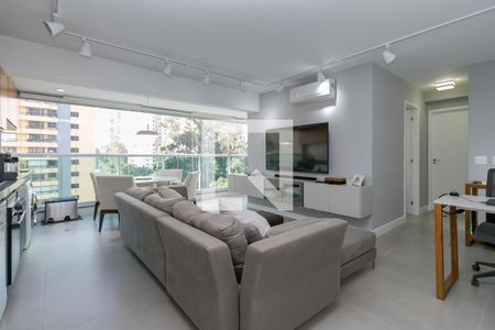 Sala de apartamento para alugar com 2 quartos, 60m² em Cidade Monções, São Paulo