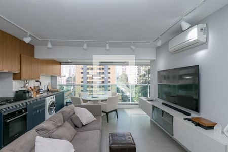 Sala de apartamento para alugar com 2 quartos, 60m² em Cidade Monções, São Paulo