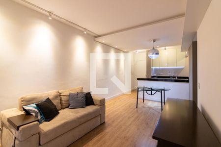 Sala  de apartamento para alugar com 1 quarto, 58m² em Cidade Monções, São Paulo