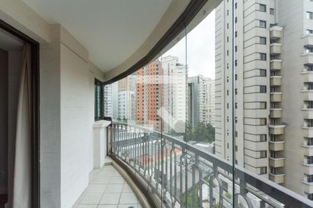 Varanda da Sala de apartamento para alugar com 1 quarto, 55m² em Vila Nova Conceição, São Paulo