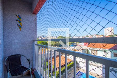 Varanda da sala de apartamento para alugar com 3 quartos, 57m² em Vila Homero Thon, Santo André