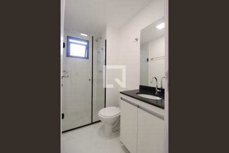 Detalhe do banheiro da suíte  de kitnet/studio para alugar com 1 quarto, 23m² em Perdizes, São Paulo