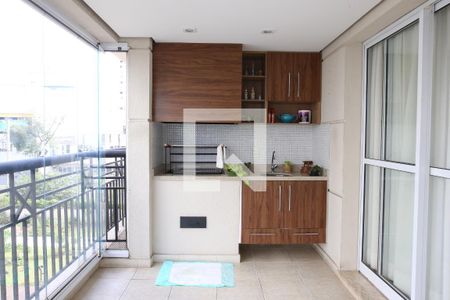Varanda Gourmet de apartamento à venda com 3 quartos, 139m² em Jardim, Santo André