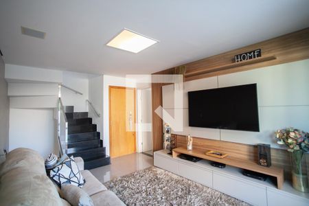 Sala de estar de apartamento à venda com 3 quartos, 177m² em Liberdade, Belo Horizonte
