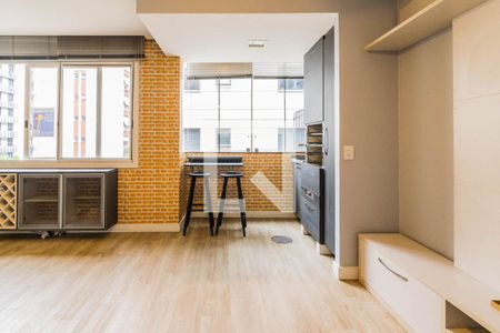 Sala de apartamento à venda com 1 quarto, 54m² em Auxiliadora, Porto Alegre