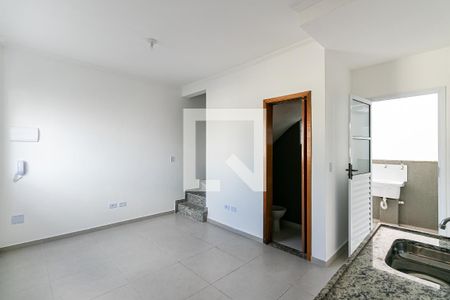 Sala / Cozinha de apartamento para alugar com 1 quarto, 42m² em Vila Esperança, São Paulo