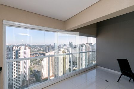 Varanda da Sala de apartamento à venda com 1 quarto, 88m² em Vila Gertrudes, São Paulo