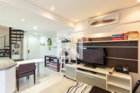 Sala de apartamento à venda com 1 quarto, 53m² em Moema, São Paulo