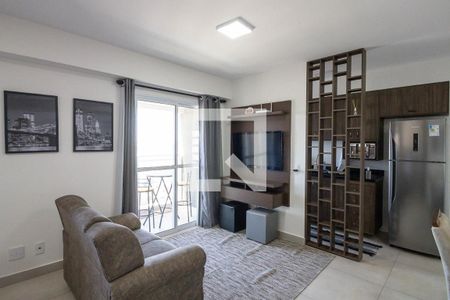 Sala de apartamento para alugar com 1 quarto, 43m² em Jardim Sumare, Ribeirão Preto