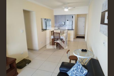 Sala  de apartamento para alugar com 2 quartos, 75m² em Caiçara, Praia Grande