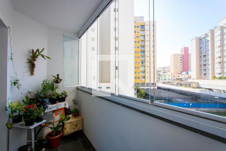 Varanda da sala de apartamento à venda com 2 quartos, 63m² em Vila Floresta, Santo André