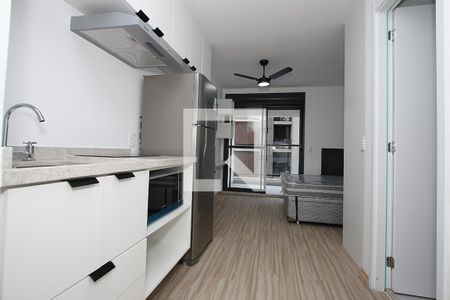 Studio - Quarto e Cozinha de kitnet/studio para alugar com 1 quarto, 26m² em Pinheiros, São Paulo