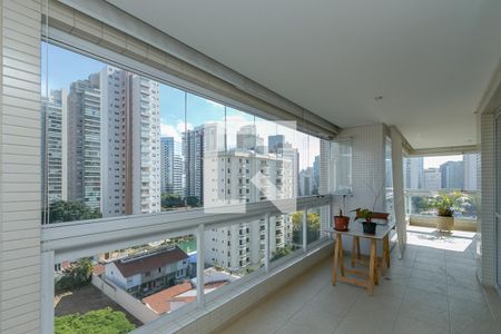 Varanda da Sala de apartamento à venda com 4 quartos, 234m² em Itaim Bibi, São Paulo