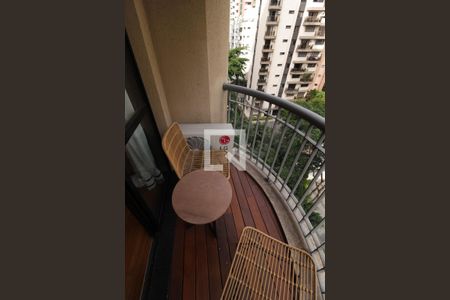 Varanda da Sala de apartamento à venda com 1 quarto, 60m² em Itaim Bibi, São Paulo