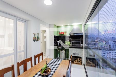 Varanda gourmet de apartamento à venda com 3 quartos, 88m² em Campestre, Santo André