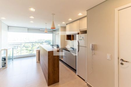 Sala/Cozinha de apartamento para alugar com 1 quarto, 40m² em Vila Clementino, São Paulo