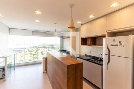 Sala/Cozinha de apartamento para alugar com 1 quarto, 40m² em Vila Clementino, São Paulo