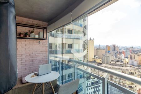 Varanda da Sala de apartamento à venda com 2 quartos, 61m² em Santa Efigênia, São Paulo